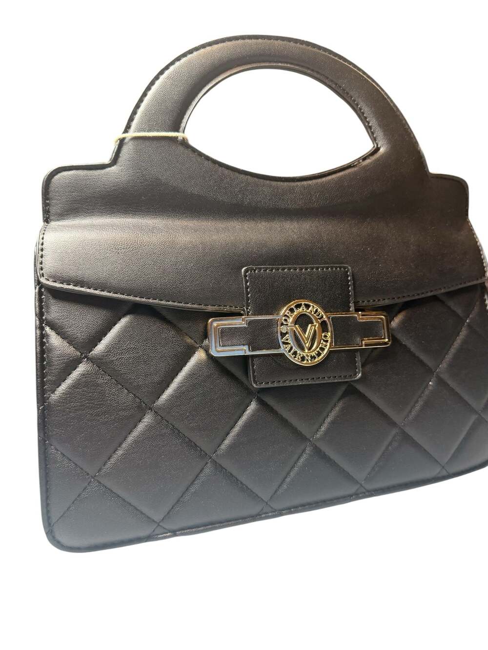 Valentino Orlandi Quilted Black Handbag V-2002